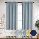 Cortinas Mrs.Naturall Light Blue Linen, sala de estar com 260 cm de comprimento