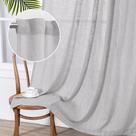 Cortinas MYSKY HOME Farmhouse 229x127cm Algodão cinza claro