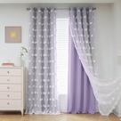 Cortinas MYSKY HOME Lilac Sheer 213x132cm para sala de estar