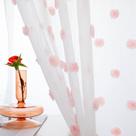 Cortinas MYSKY HOME Pom Pom Sheer Pink 160x160cm para quarto