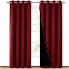 Cortinas NICETOWN 100% Blackout com forro preto 132x213cm Borgonha