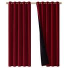 Cortinas NICETOWN 100% Blackout com forro preto 178x213cm Borgonha