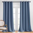 Cortinas NICETOWN Bedroom Room Darkening Stone Blue 1 par
