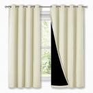 Cortinas NICETOWN Cold Blocking Full Blackout 132x160cm bege