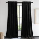 Cortinas NICETOWN Halloween com isolamento preto de veludo de 90 polegadas Cortinas NICETOWN Halloween com isolamento preto de veludo de 90 polegadas