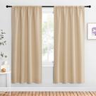 Cortinas NICETOWN Kitchen Room Darkening Biscotti Beige 42x72cm