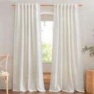 Cortinas NICETOWN Linen Sheer 275x140cm Rod Pocket Burlap