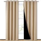 Cortinas NICETOWN Living Room Blackout Biscotti Beige 132x213cm