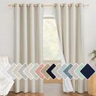 Cortinas NICETOWN Natural 100% Blackout Linen 214 cm Borgonha Cortinas NICETOWN Natural 100% Blackout Linen 214 cm Borgonha