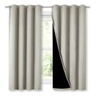 Cortinas NICETOWN Natural 100% revestidas com escurecimento 132x160cm 2 painéis Cortinas NICETOWN Natural 100% revestidas com escurecimento 132x160cm 2 painéis