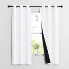 Cortinas NICETOWN Pure White 100% Blackout 74x160cm (1 par)