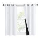 Cortinas NICETOWN Pure White 100% revestidas de blackout 37x40cm - 2 painéis