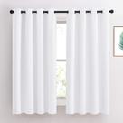 Cortinas NICETOWN Pure White 132 cm de largura x 160 cm de comprimento 2 painéis