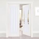 Cortinas NICETOWN Pure White Sideight 25x72cm French Door
