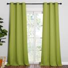 Cortinas NICETOWN Room Darkening Fresh Green 240x215cm 2 peças