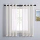 Cortinas NICETOWN Sheer 160x160cm para janelas 160cm de comprimento bege