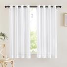 Cortinas NICETOWN Sheer Window Panel 54x160cm brancas (pacote com 2)