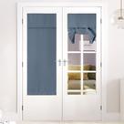 Cortinas NICETOWN Stone Blue French Door 66x160cm Blackout