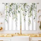 Cortinas oolygoo Eucalyptus Botanical Leaves para cozinha 66x91cm