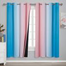 Cortinas Opacas Estelar Textiler Ombre Rosa/Azul 180x183 cm