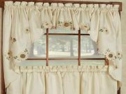 Cortinas para Cozinha Sweet Home Collection - Modelo Sunflower Cream