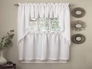 Cortinas para Cozinha Sweet Home Collection - Opacas, em Rib Cord Branco