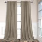 Cortinas Pitalk 260 cm Linen Back Tab Light Filtering 2 painéis