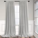Cortinas Pitalk, cinza claro, linho, algodão, 213x213cm, 2 painéis