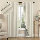 Cortinas Pitalk Darkening, 183 cm de comprimento, Coastal Linen, 2 painéis
