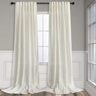 Cortinas Pitalk Natural Linen 213 cm de comprimento 2 painéis em marfim