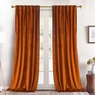 Cortinas Roslynwood Russet Orange Velvet 213x213cm 2 unidades Cortinas Roslynwood Russet Orange Velvet 213x213cm 2 unidades