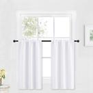 Cortinas RYB HOME Kitchen White 76x76cm Privacy Thermal Set 2 Cortinas RYB HOME Kitchen White 76x76cm Privacy Thermal Set 2