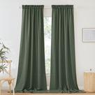 Cortinas RYB HOME Linen Sheer Green 260 cm x 260 cm (2 painéis)