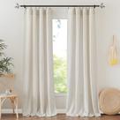 Cortinas RYB HOME Linen Sheer Linen Blended Line 130x240cm 2 peças