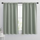 Cortinas RYB HOME Room Darkening 45 cm de comprimento 2 painéis verde acinzentado Cortinas RYB HOME Room Darkening 45 cm de comprimento 2 painéis verde acinzentado