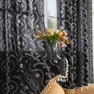 Cortinas Schweek Boho, 213 cm de comprimento, linho, semitransparentes, 2 painéis