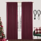 Cortinas SHINELAND Cranberry Burgundy 260 cm 100% Blackout x2