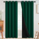 Cortinas SimpleHome 100% Blackout Verde Escuro 132x213cm 2 painéis