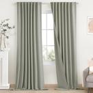 Cortinas SimpleHome Sage Green Linen 100% Blackout 213x213cm