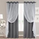 Cortinas SOFJAGETQ 132x244 cm Blackout de dupla camada