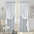 Cortinas SOFJAGETQ Cinza claro 132x160 cm 2 painéis Cortinas SOFJAGETQ Cinza claro 132x160 cm 2 painéis
