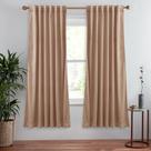 Cortinas StangH Beige Blush Velvet 183 cm de comprimento com bloqueio de luz