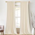 Cortinas StangH Ivory White Velvet 274 cm, porta deslizante, 2 painéis Cortinas StangH Ivory White Velvet 274 cm, porta deslizante, 2 painéis