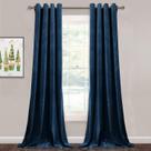 Cortinas StangH Navy Blue Velvet 213 cm de comprimento Blackout x2
