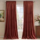 Cortinas StangH Rust Red Velvet W132 x L274cm 2 painéis