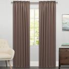 Cortinas Sweet Home Collection Ribcord Taupe para Janela