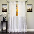 Cortinas Sweet Home Collection Songbird White para Janela