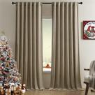 Cortinas Timeper Velvet 120 cm x 300 cm Cor Taupe 2 painéis
