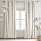 Cortinas Topfinel 300 cm, extra longas, plissadas, linho sintético
