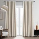 Cortinas Topfinel Blackout Linen 100% bege 240x213cm 2 painéis